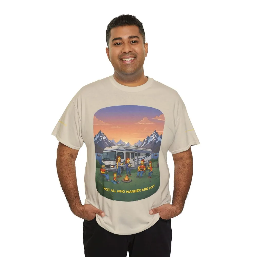11772345553429114421_2048.jpeg Unisex Heavy Cotton Tee — "Not All Who Wander Are Lost" Design Sitcom-Line