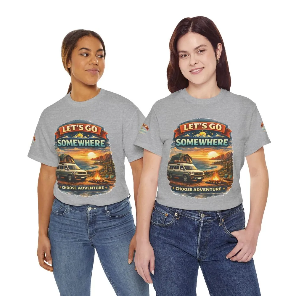 117969151784296014_2048.jpeg Unisex Heavy Cotton Tee — "Lets Go Somewhere" Design Scenic-Line