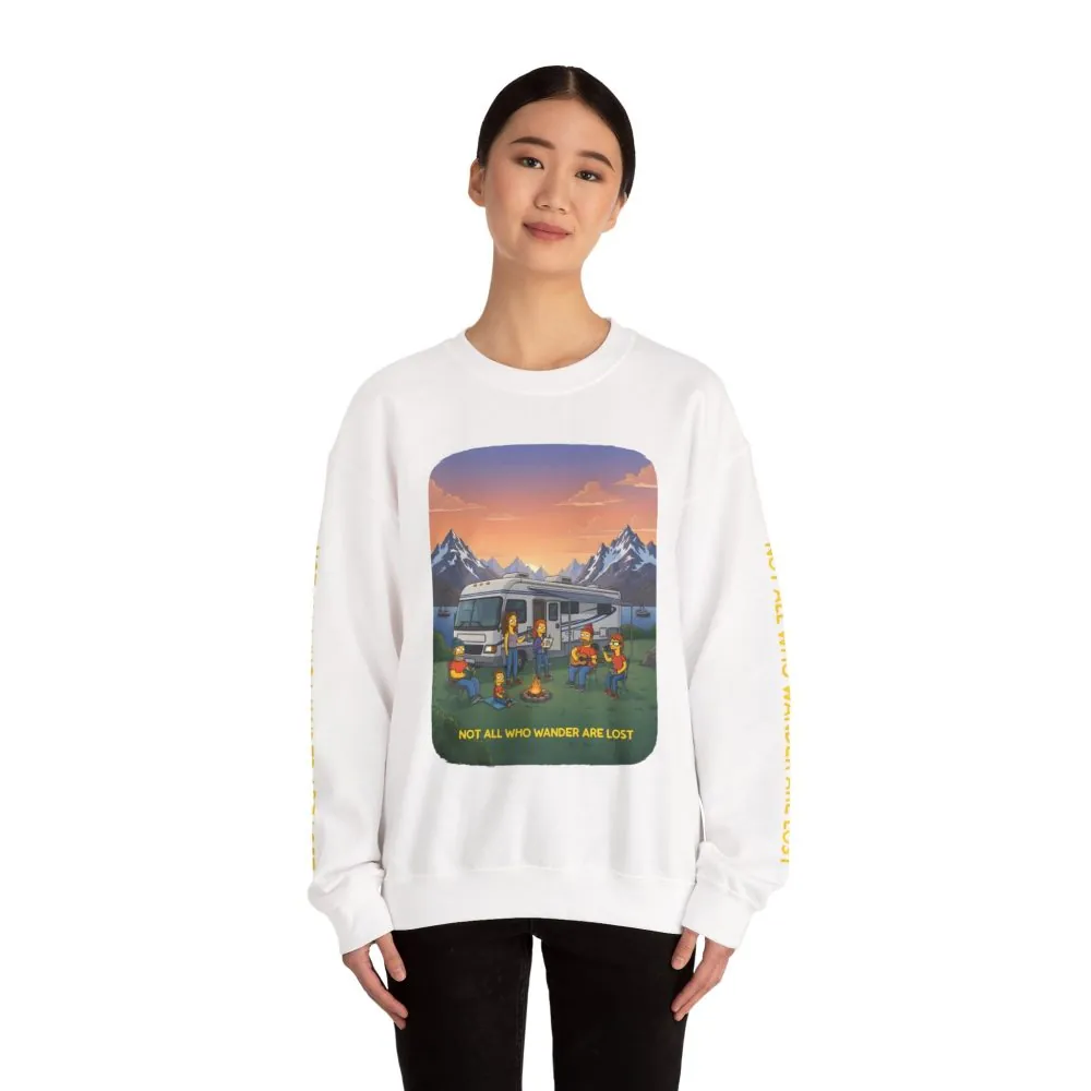 11814493997383043748_2048.jpeg Unisex Heavy Blend™ Crewneck Sweatshirt — "Not All Who Wander Are Lost" Design Sitcom-Line