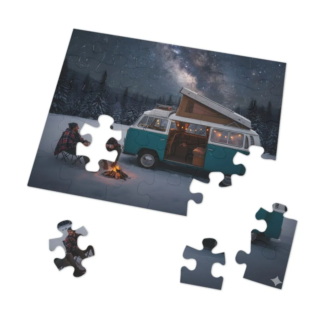 Jigsaw Puzzle with Tin — Van Life Night Sky