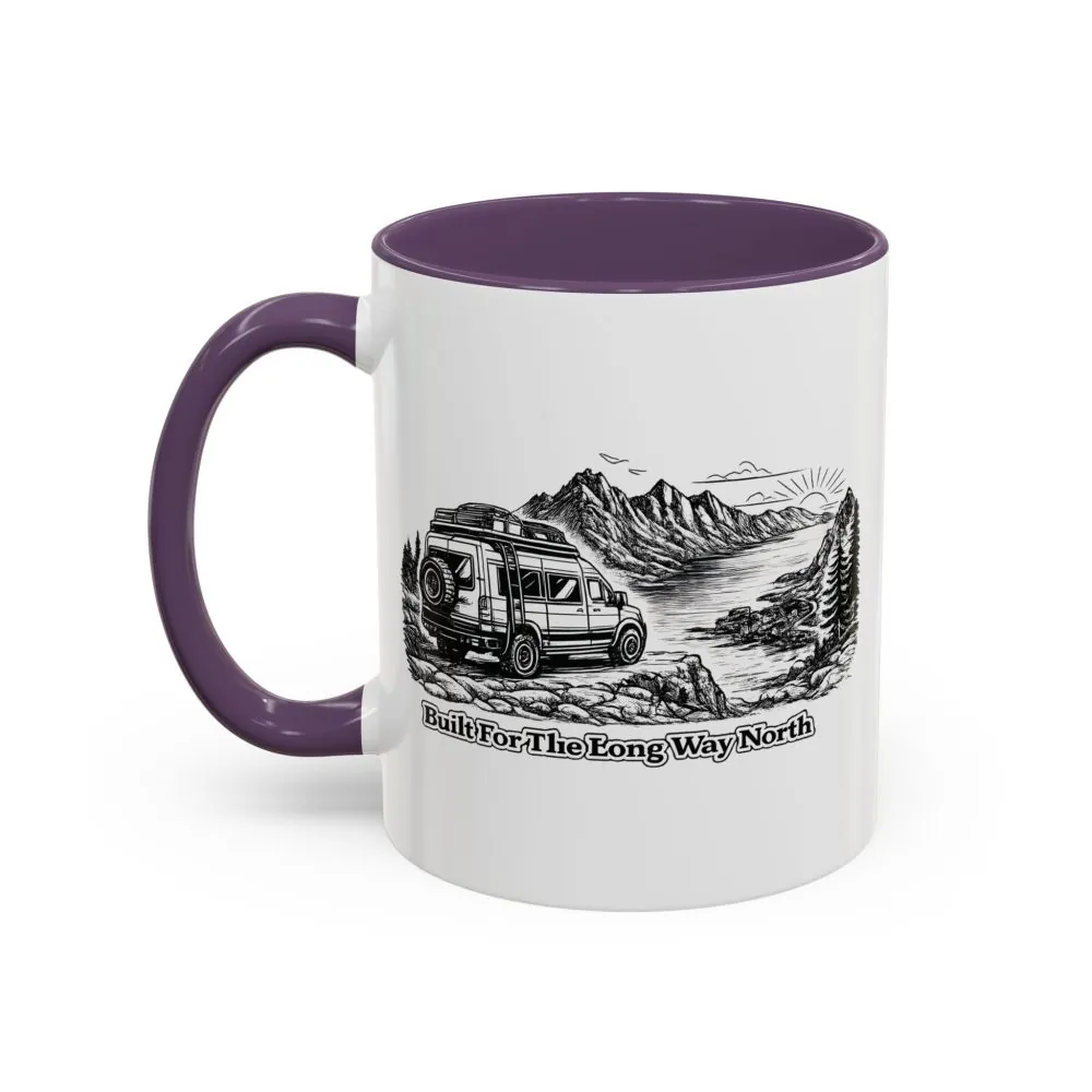 11825729431404444203_2048.jpeg Accent Coffee Mug (11, 15oz) — "Built For The Long Way North" Design Minimal-Line