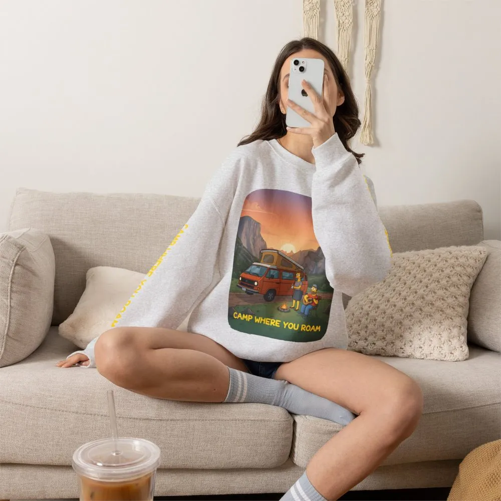 11834363130646542291_2048.jpeg Unisex Heavy Blend™ Crewneck Sweatshirt — "Camp Where You Roam" Design Sitcom-Line