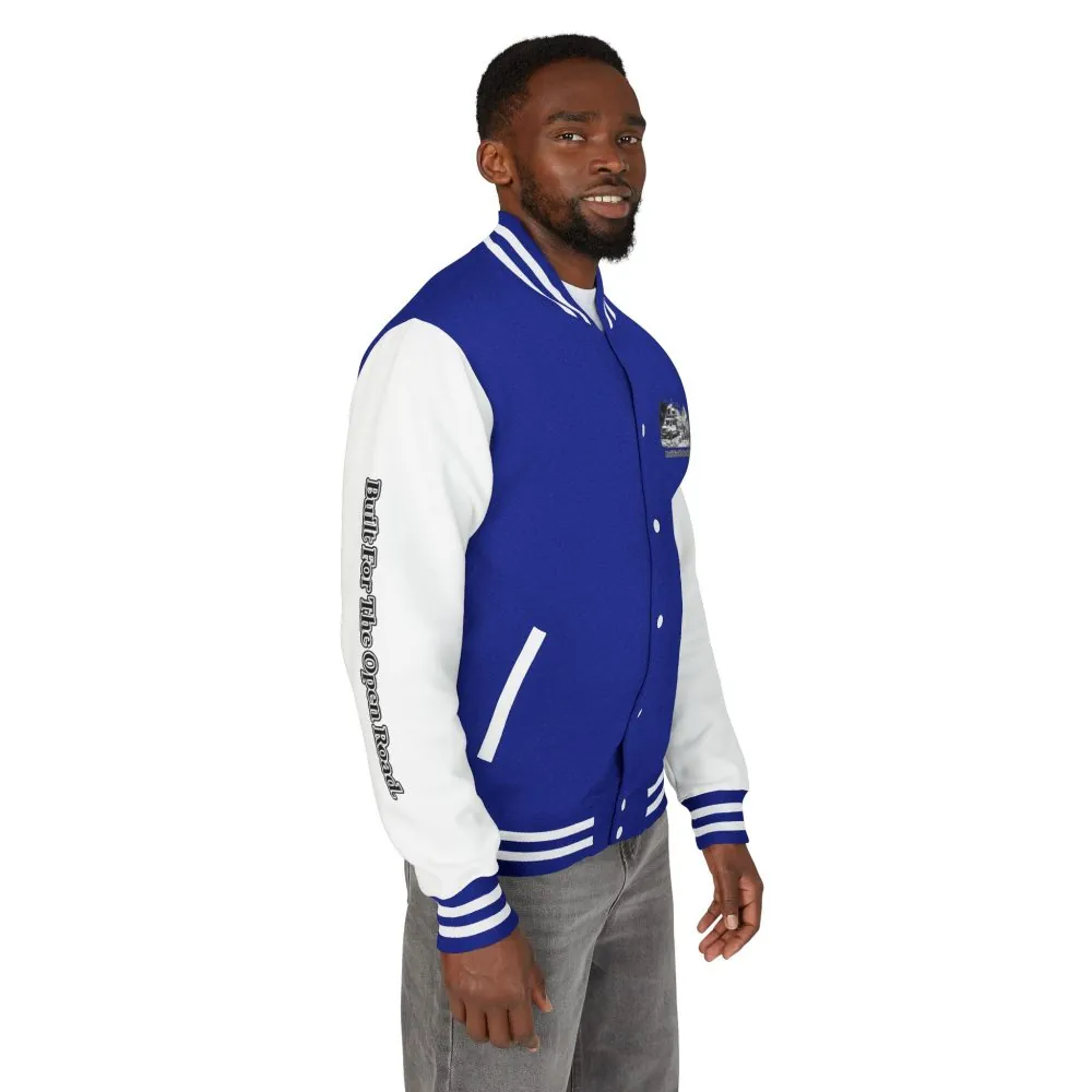 11862886328880818959_2048.jpeg Unisex Heavyweight Letterman Jacket — "Built For The Open Road" Travel Varsity Coat