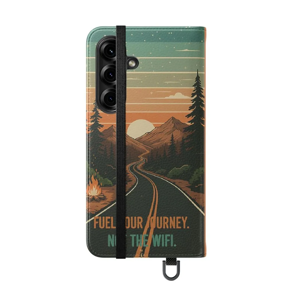 11893715120882996337_2048.jpeg Flip Phone Case — "Adventure Awaits Unplug & Drive" Wallet Case