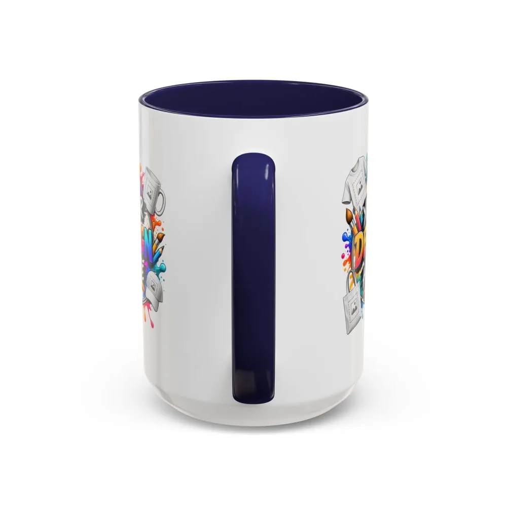 Accent Coffee Mug — Colorful 'Your Design Here' Artist Print (11/15 oz)