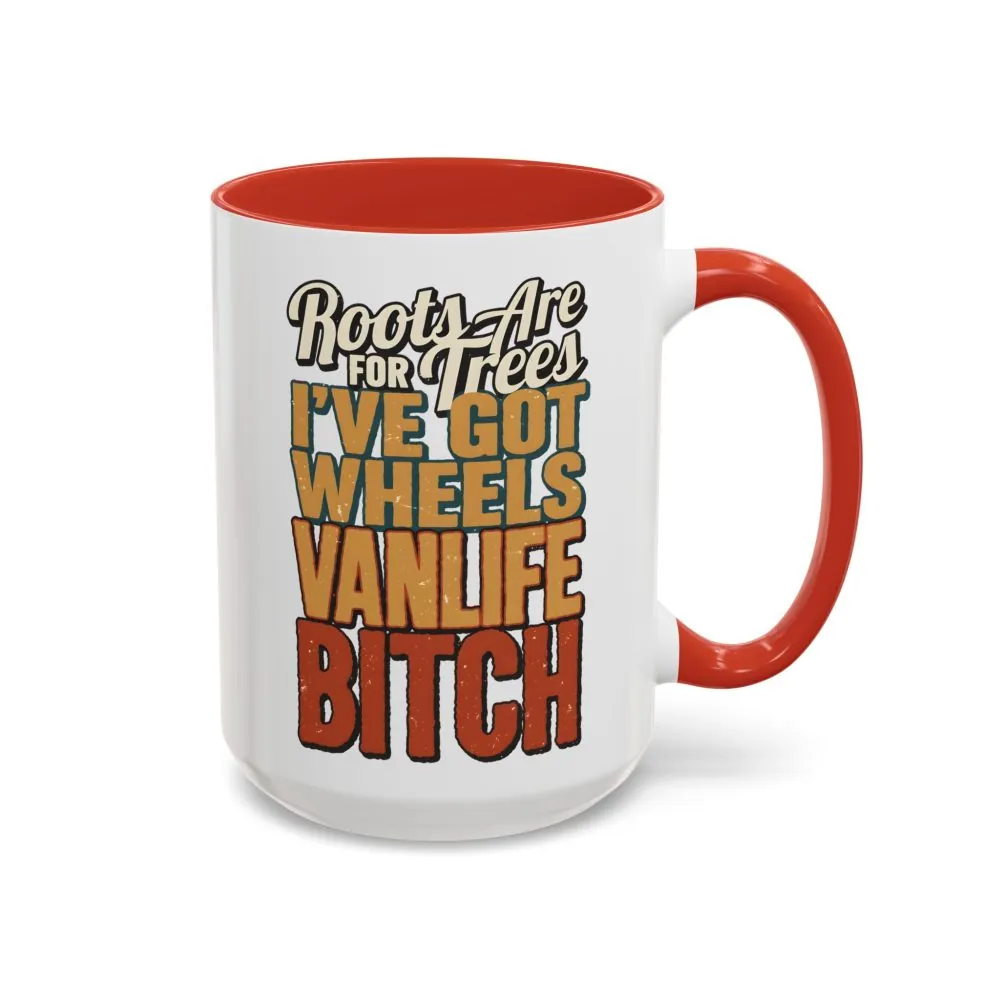 Accent Coffee Mug (11, 15oz) — "Roots Are For Trees" Design F**K-Line