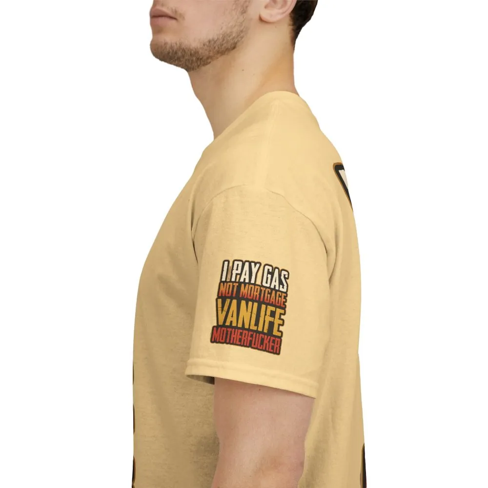 Unisex Heavy Cotton Tee — "I Pay Gas Not Mortgage" Design F**K-Line