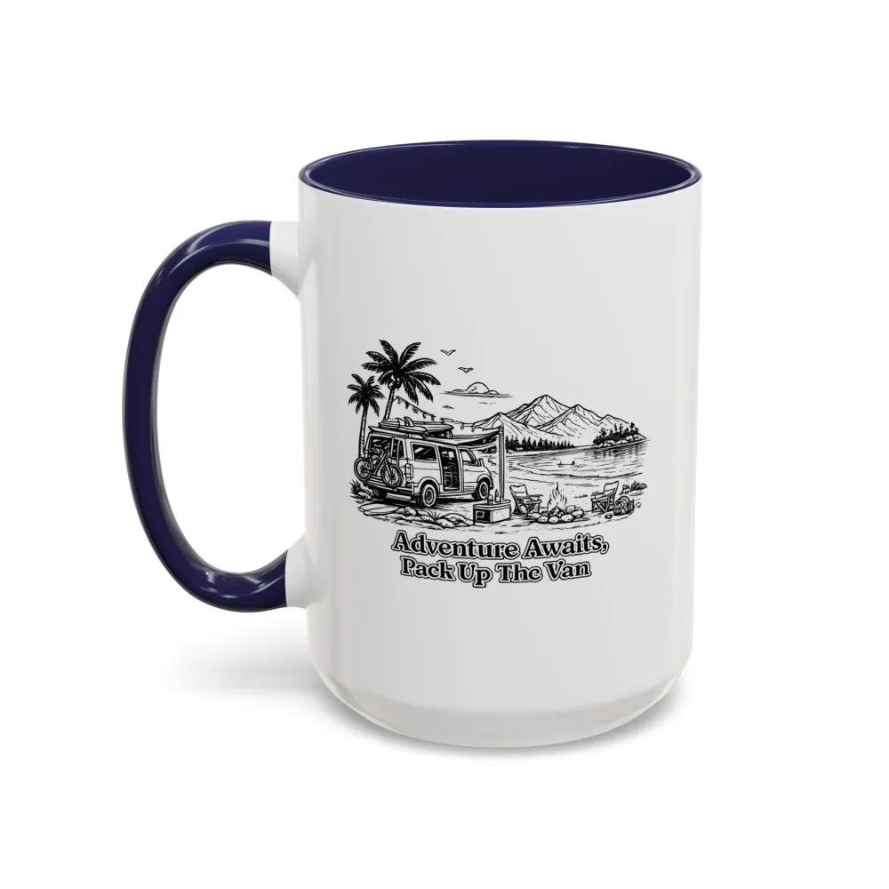 11923564716559329062_2048.jpeg Accent Coffee Mug (11, 15oz) — "Adventure Awaits,Pack Up The Van" Design Minimal-Line