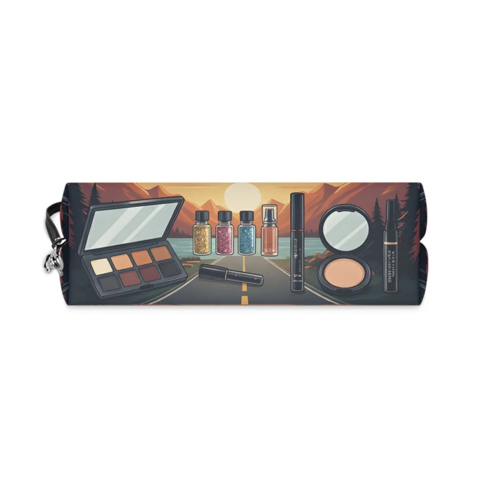 Makeup Bag — "Road Trip Hair-My Makeup Is On Point" campervan quoted