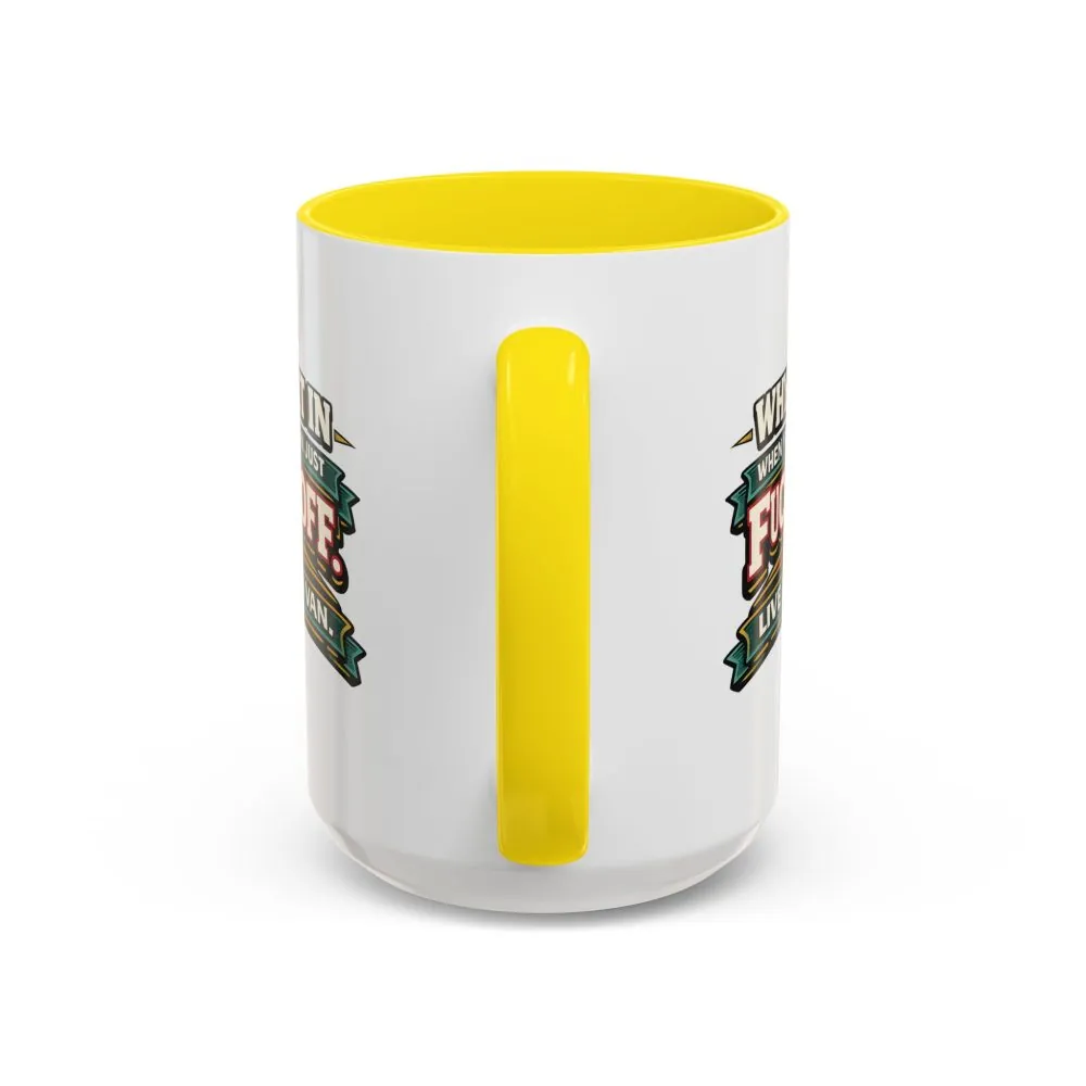 Accent Coffee Mug (11, 15oz) — "Why Fit In" Design F**K-Line