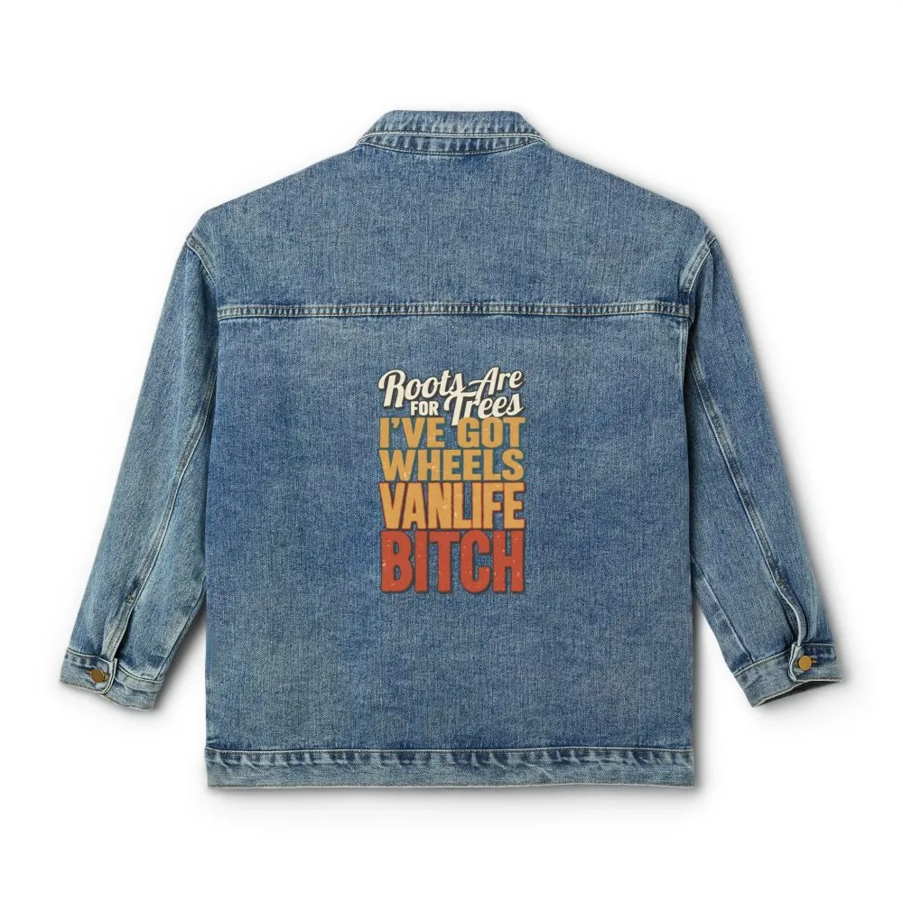 11940314295812776459_2048.jpeg Women's Denim Jacket — "Roots Are For Trees" Design F**K-Line