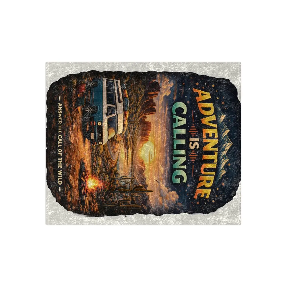 11945736230561200376_2048.jpeg Crushed Velvet Blanket —"Adventure Is Calling" Design Scenic-Line (Campervan)