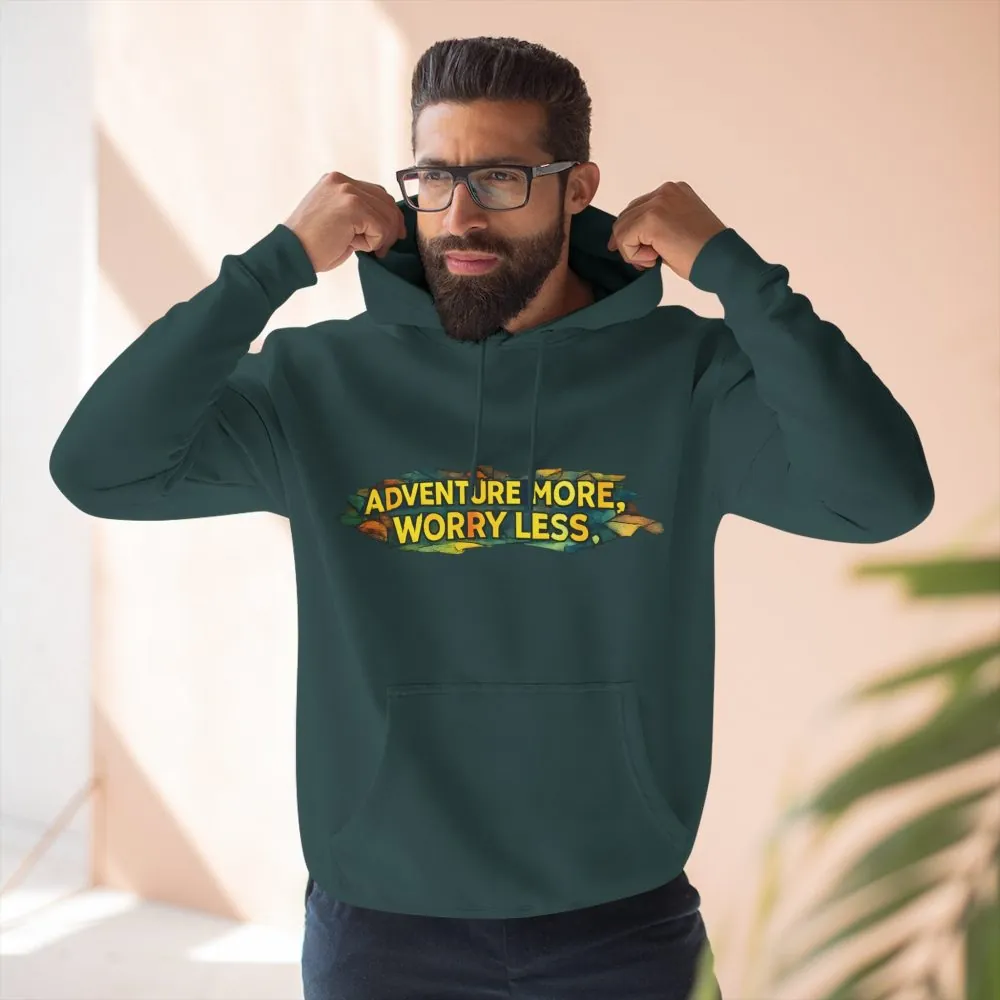 11951297669351183024_2048.jpeg Three-Panel Fleece Hoodie - "Adventure More Worry Less" Design Cubic-Line