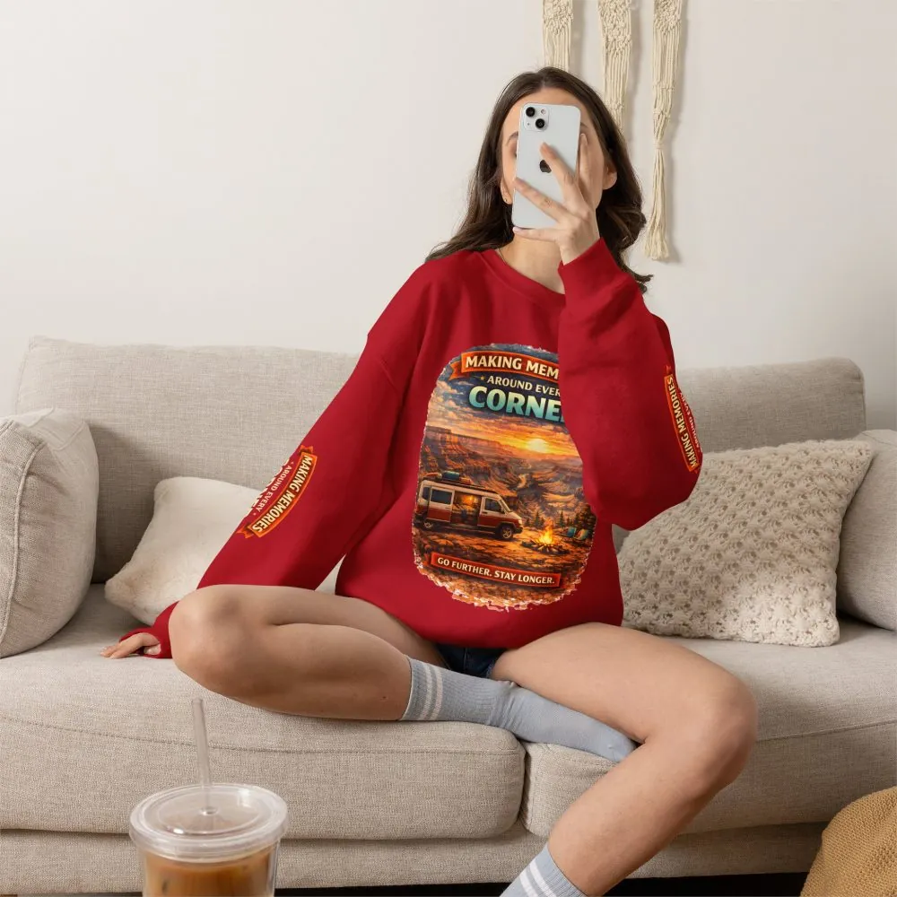 11955059716916863605_2048.jpeg Unisex Heavy Blend™ Crewneck Sweatshirt — "Making Memories Around Every Corner" Design Scenic-Line