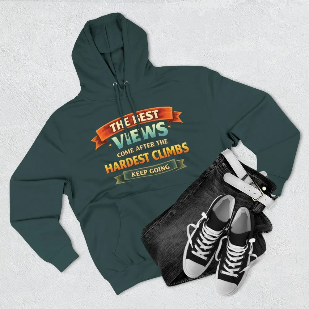 11955588327200319891_2048.jpeg Three-Panel Fleece Hoodie - "The Best Views" Design Scenic-Line