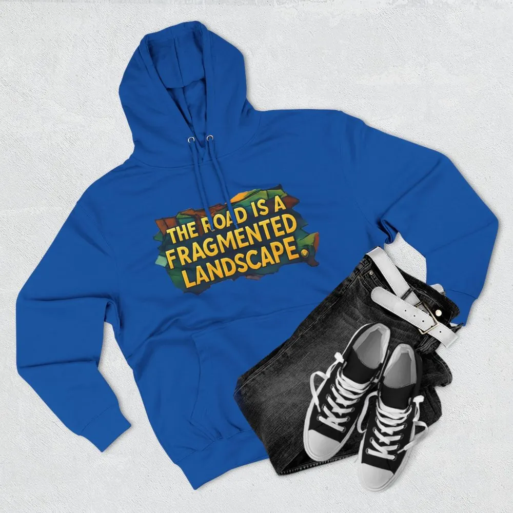 11967863951219209914_2048.jpeg Three-Panel Fleece Hoodie - "The Road Is A Fragmented Landscape" Design Cubic-Line