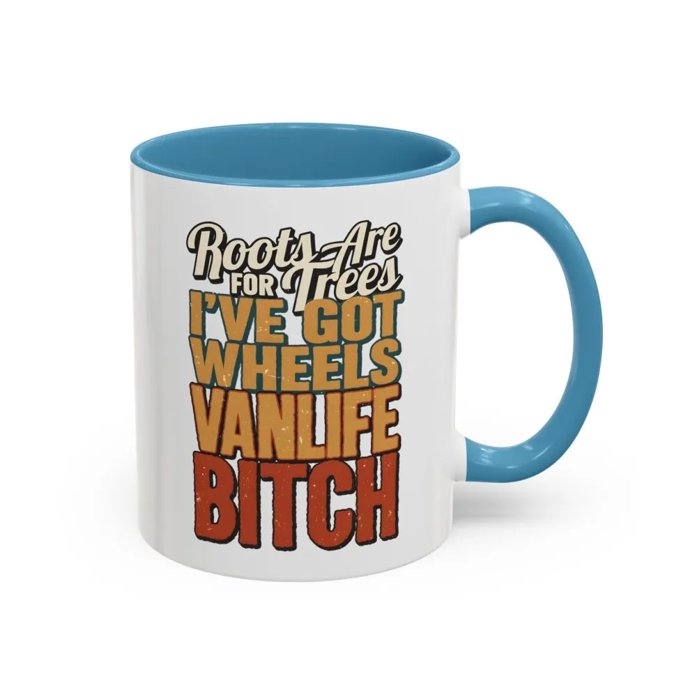 Accent Coffee Mug (11, 15oz) — "Roots Are For Trees" Design F**K-Line