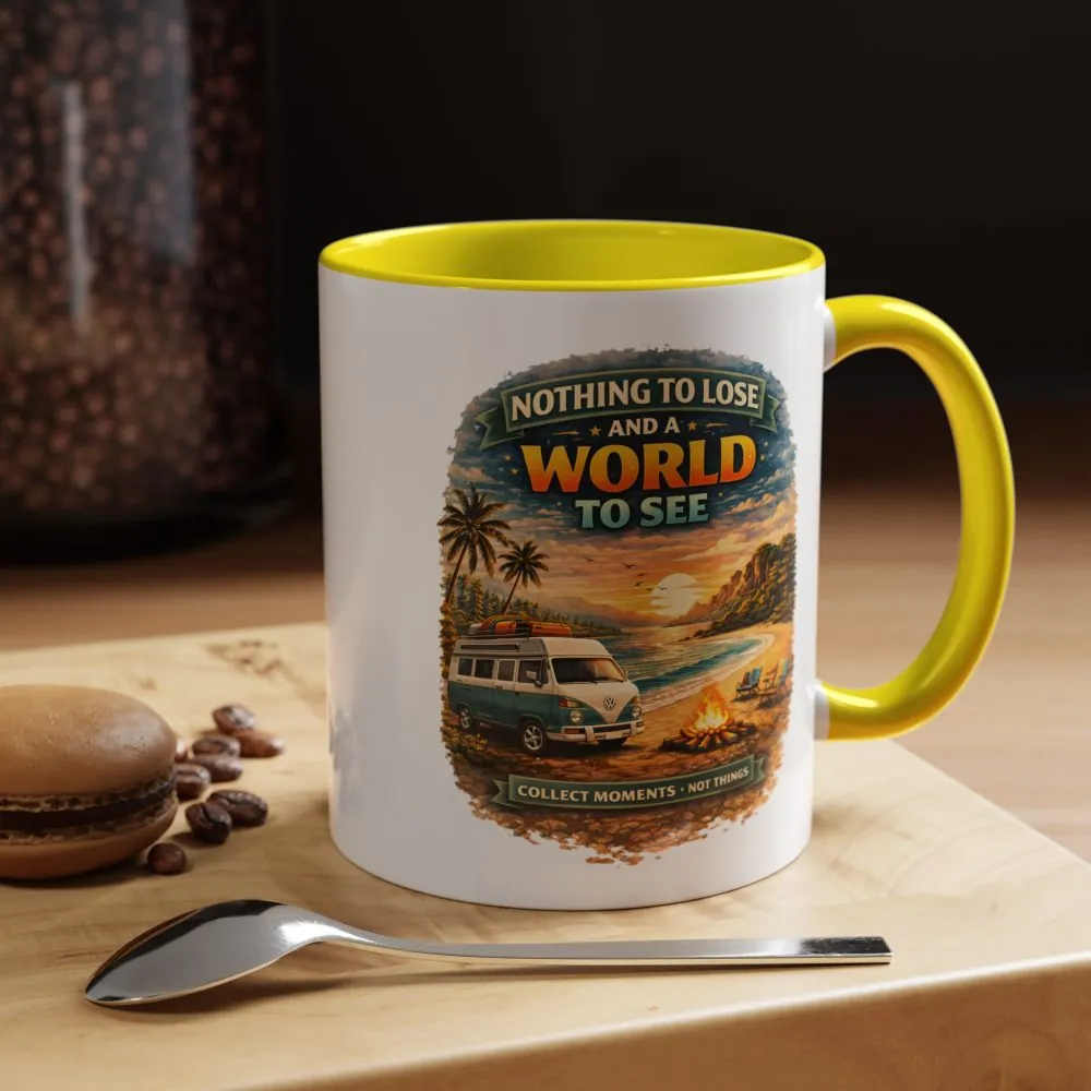 Accent Coffee Mug (11, 15oz) — "Nothing To Lose" Design Scenic-Line