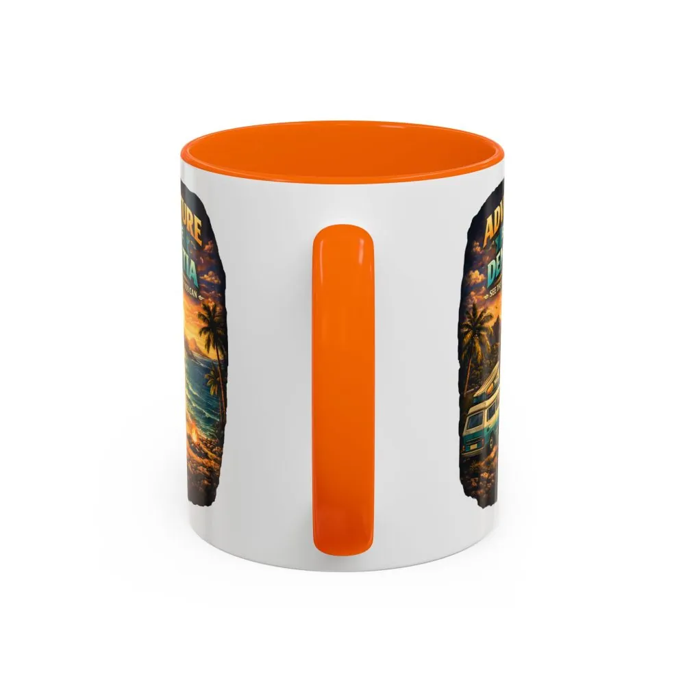 Accent Coffee Mug (11, 15oz) — "Adventure Before Dementia" Design Scenic-Line