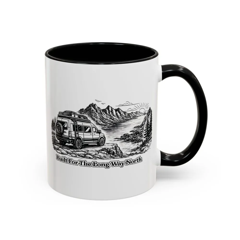 12035546381624065805_2048.jpeg Accent Coffee Mug (11, 15oz) — "Built For The Long Way North" Design Minimal-Line