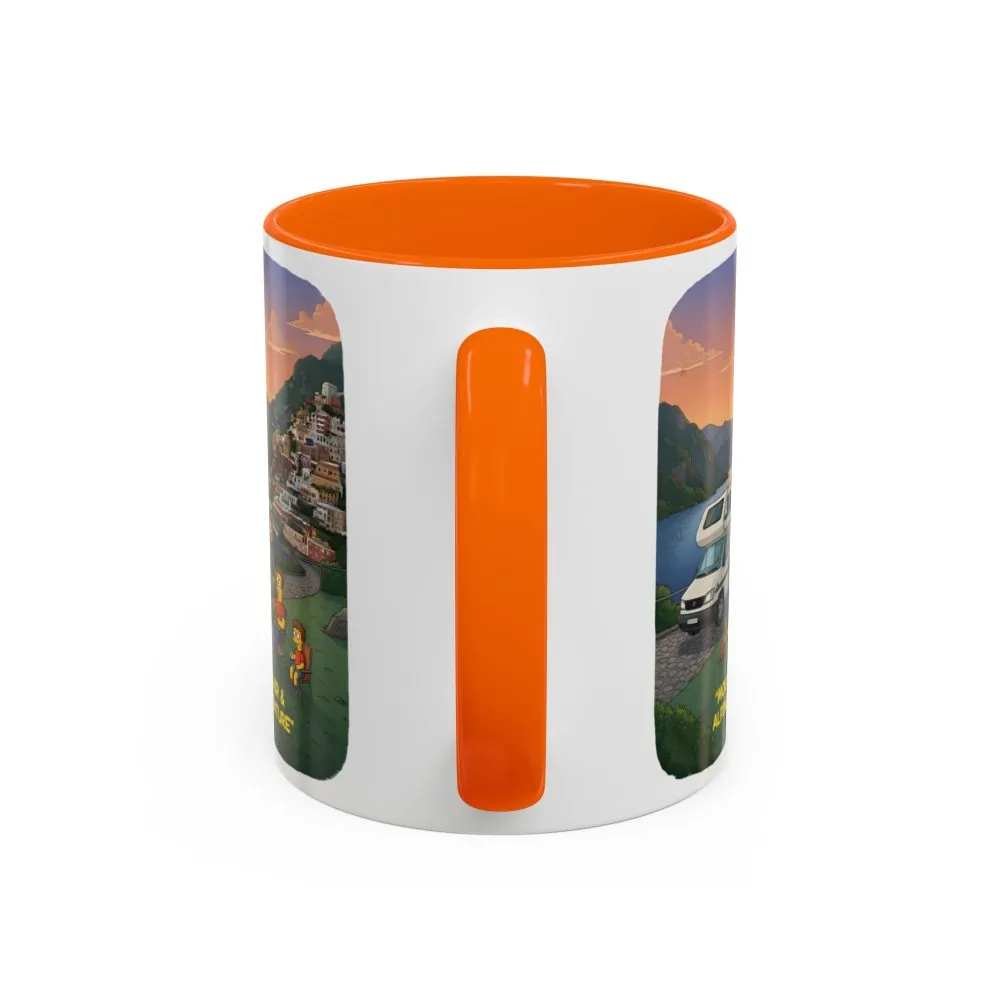 Accent Coffee Mug (11, 15oz) — "Mountain Air-Alpine Adventure" Design Sitcom-Line