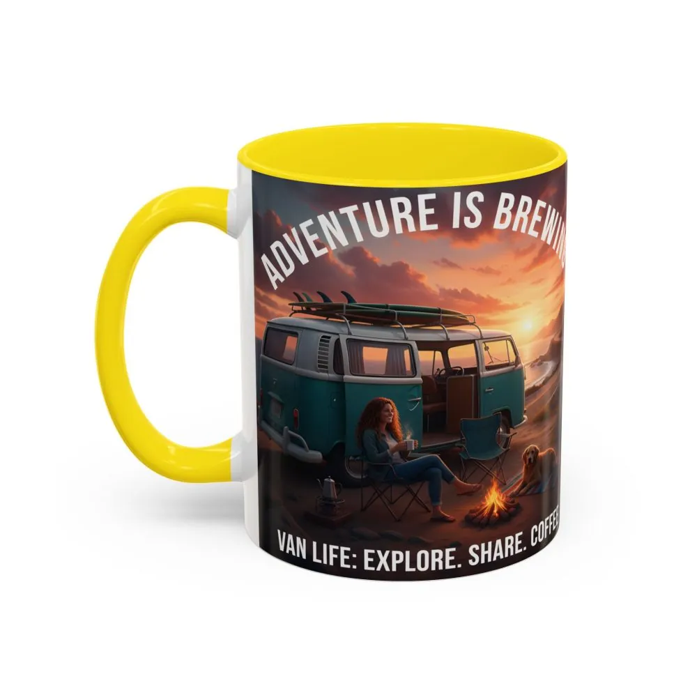 12039251224145285489_2048.jpeg Accent Coffee Mug (11, 15oz) — "Adventure is brewing"