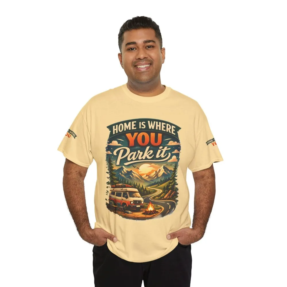12046754290128858529_2048.jpeg Unisex Heavy Cotton Tee — "Hom Is Where You Park It" Design Scenic-Line