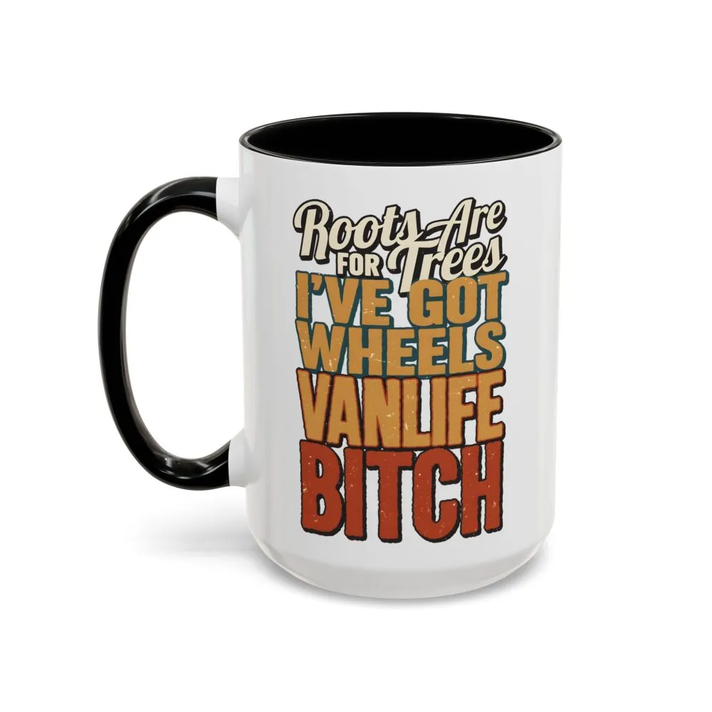 Accent Coffee Mug (11, 15oz) — "Roots Are For Trees" Design F**K-Line