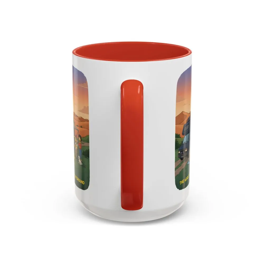12063576121784483229_2048.jpeg Accent Coffee Mug (11, 15oz) — "The World Is Your playground" Design Sitcom-Line