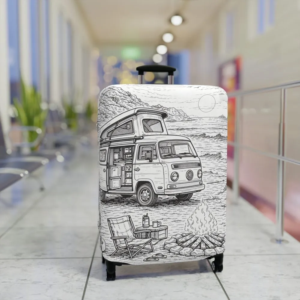 12082851609328122576_2048.jpeg Luggage Cover — Adventure Camper Sketch Travel Suitcase