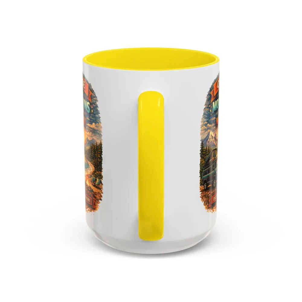 Accent Coffee Mug (11, 15oz) — "Choose The Mountens" Design Scenic-Line