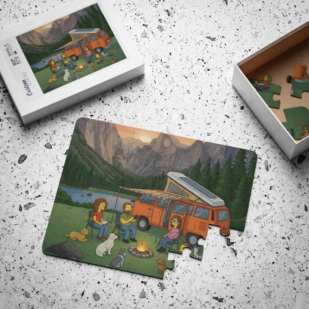 12111055137222857812_2048.jpeg Kids' 30‑Piece Camping Puzzle — Family Van Campfire Scene for Children