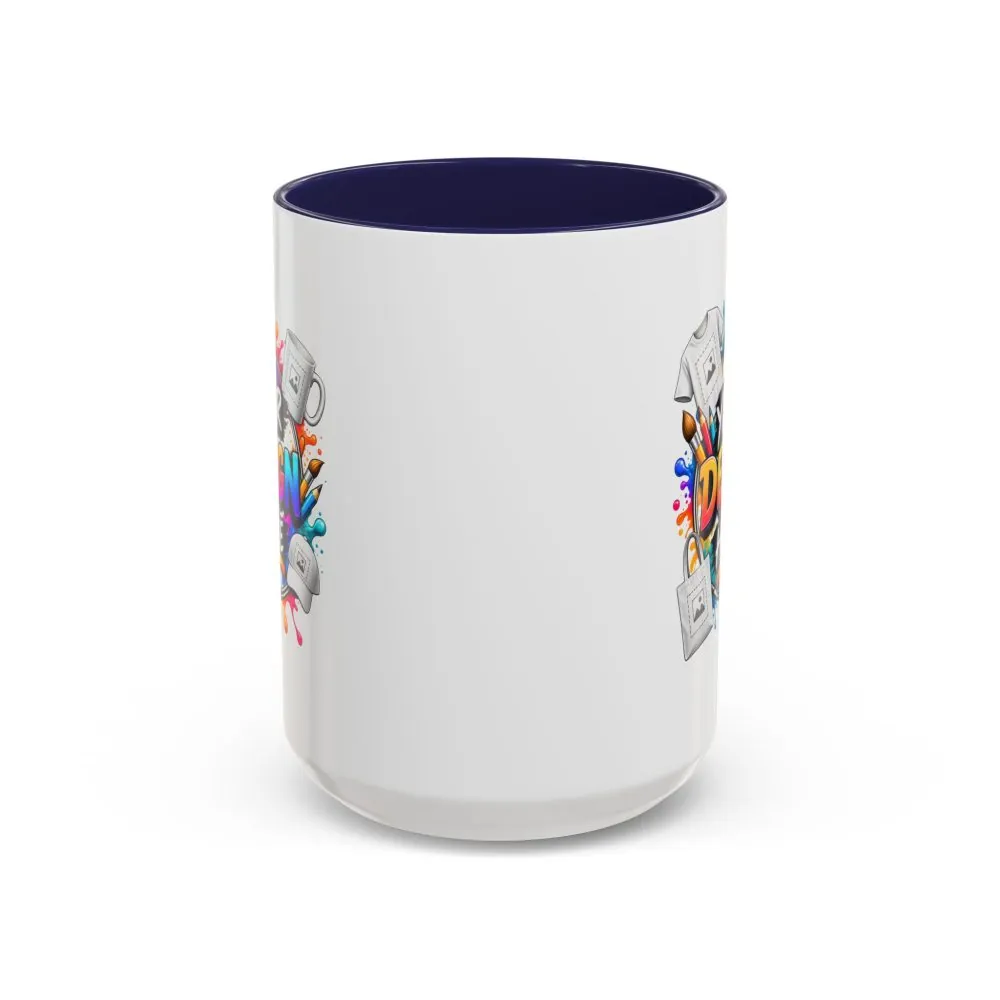 Accent Coffee Mug — Colorful 'Your Design Here' Artist Print (11/15 oz)