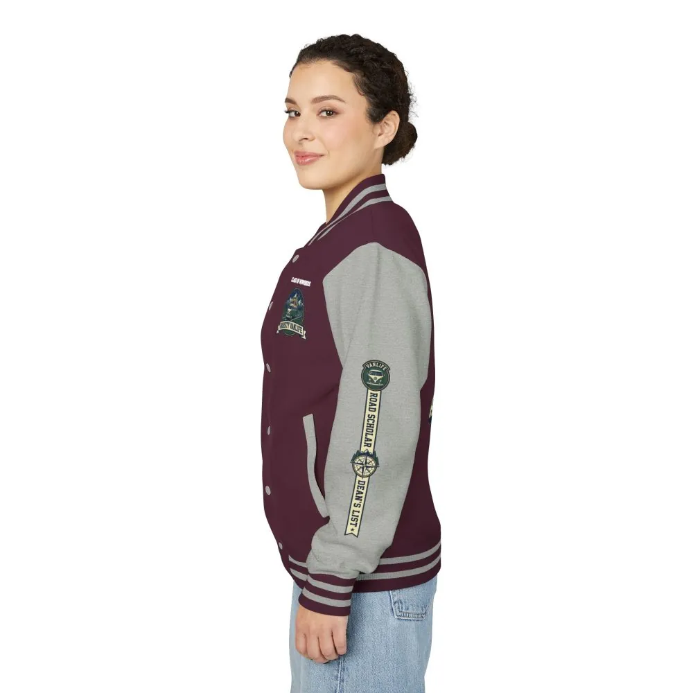 12160728941474044651_2048.jpeg Unisex Heavyweight Letterman Jacket (Awdis) —"Adventure Academy" Road Trip Team Varsity Jacket