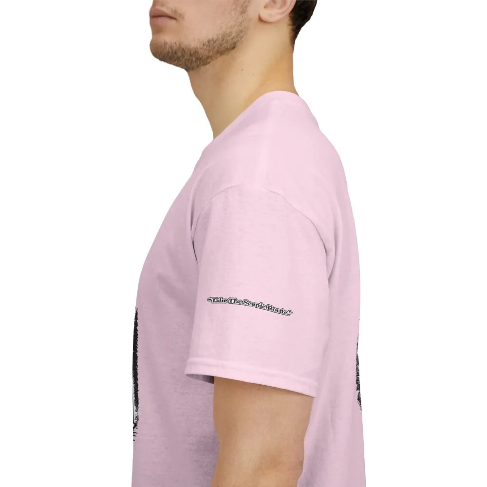 12178918310752086043_2048.jpeg Unisex Heavy Cotton Tee — "Take The Scenic Route" Design Minimal-Line