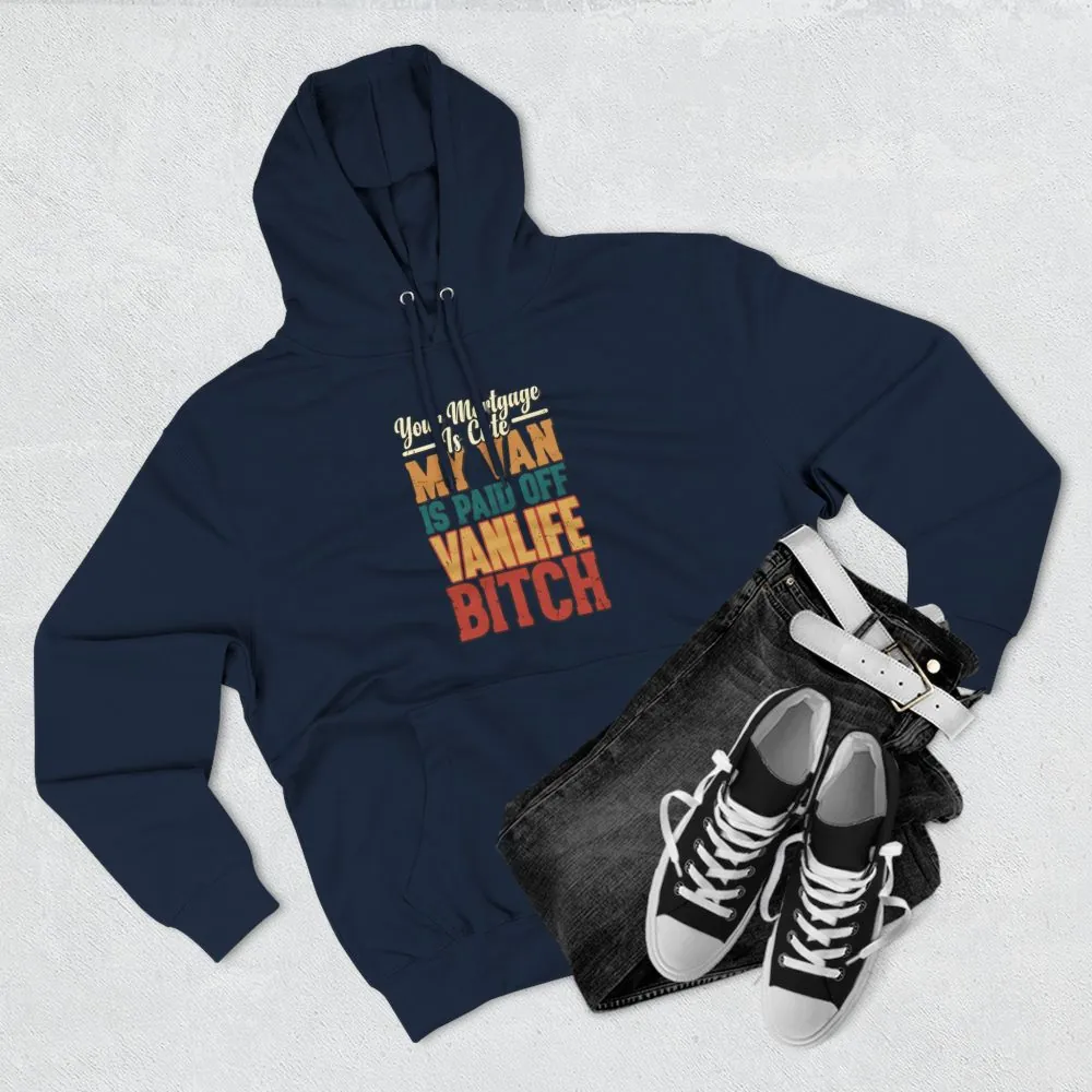 12191234621984018443_2048.jpeg Three-Panel Fleece Hoodie - "Your Mortgage Is Cute" Design F**K-Line
