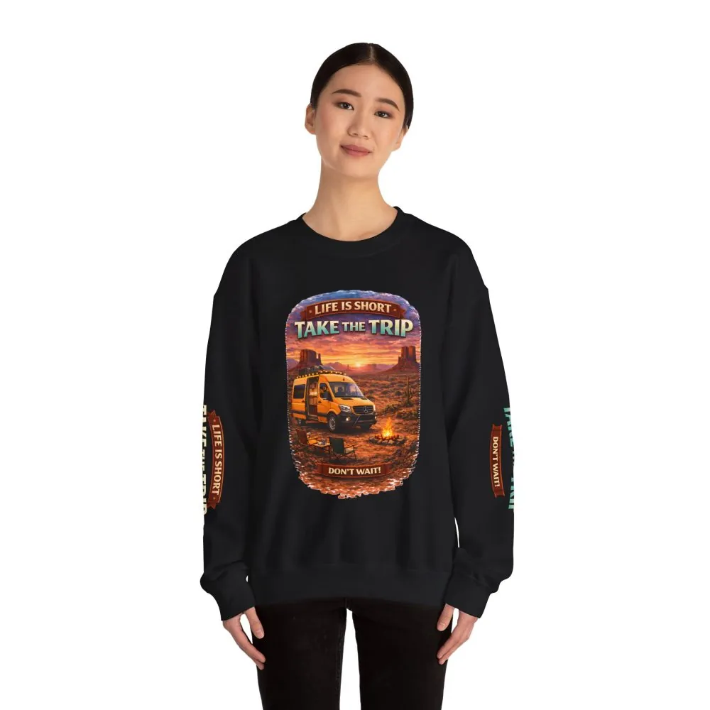 12197711414177283455_2048.jpeg Unisex Heavy Blend™ Crewneck Sweatshirt — "Life Is To Short-Take The Trip" Design Scenic-Line