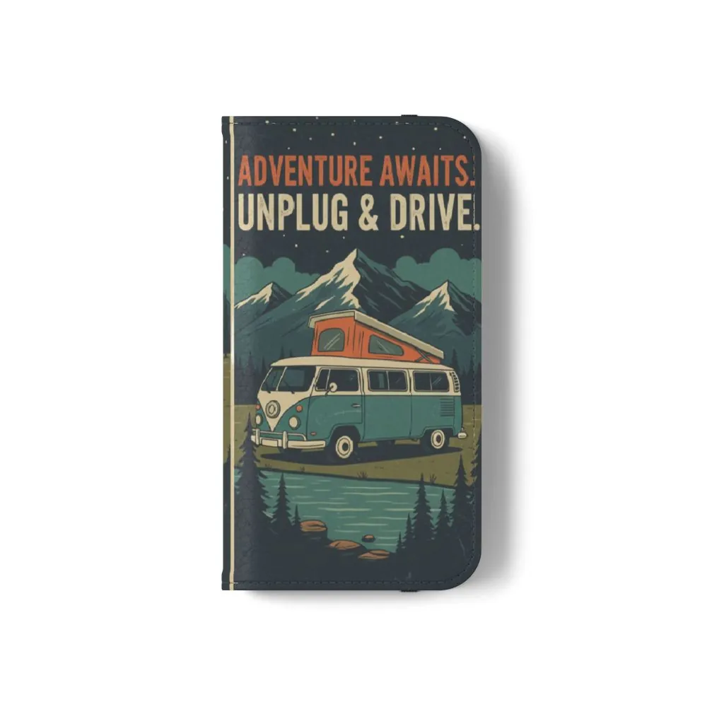 Flip Phone Case — "Fuel Your Journey, Not the Wifi" Wallet Cover