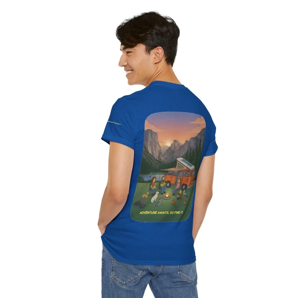 12222842209592333418_2048.jpeg Unisex Heavy Cotton Tee — "Adventure Awaits-Go Find It" Design Sitcom-Line