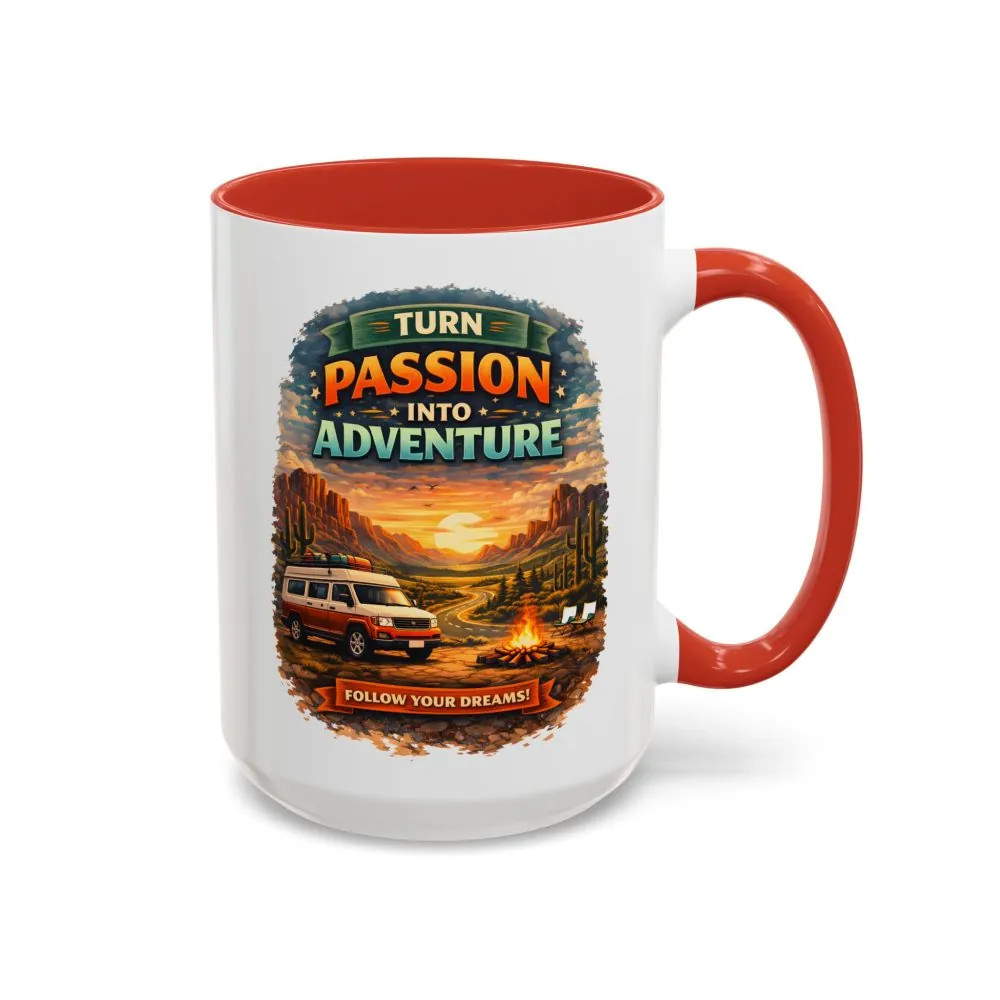 12223165588956134980_2048.jpeg Accent Coffee Mug (11, 15oz) — "Turn Passion Into Adventure" Design Scenic-Line