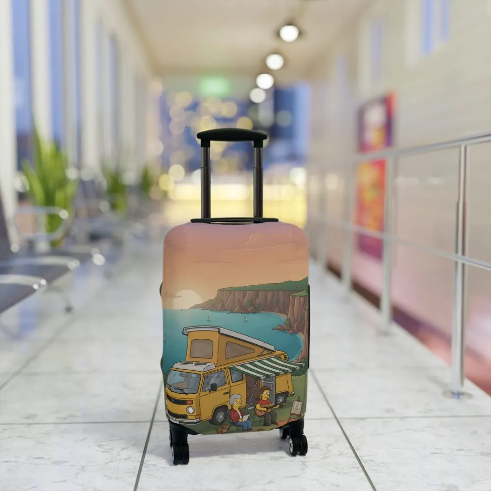 12230807198381544949_2048.jpeg Luggage Cover — Adventure Camper Sketch Travel Suitcase(Design Sitcom-Line)