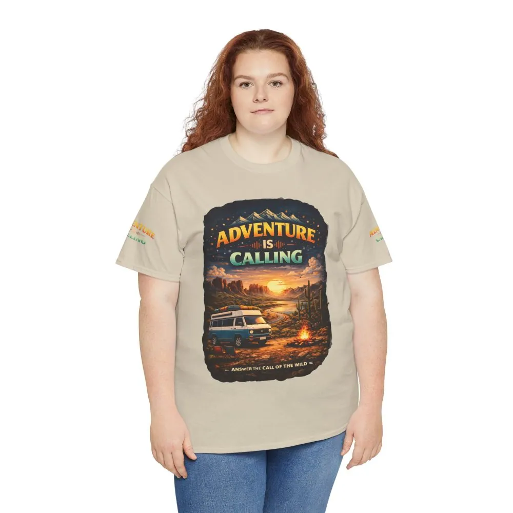 12252726413981052996_2048.jpeg Unisex Heavy Cotton Tee — "Adventure Is Calling" Design Scenic-Line