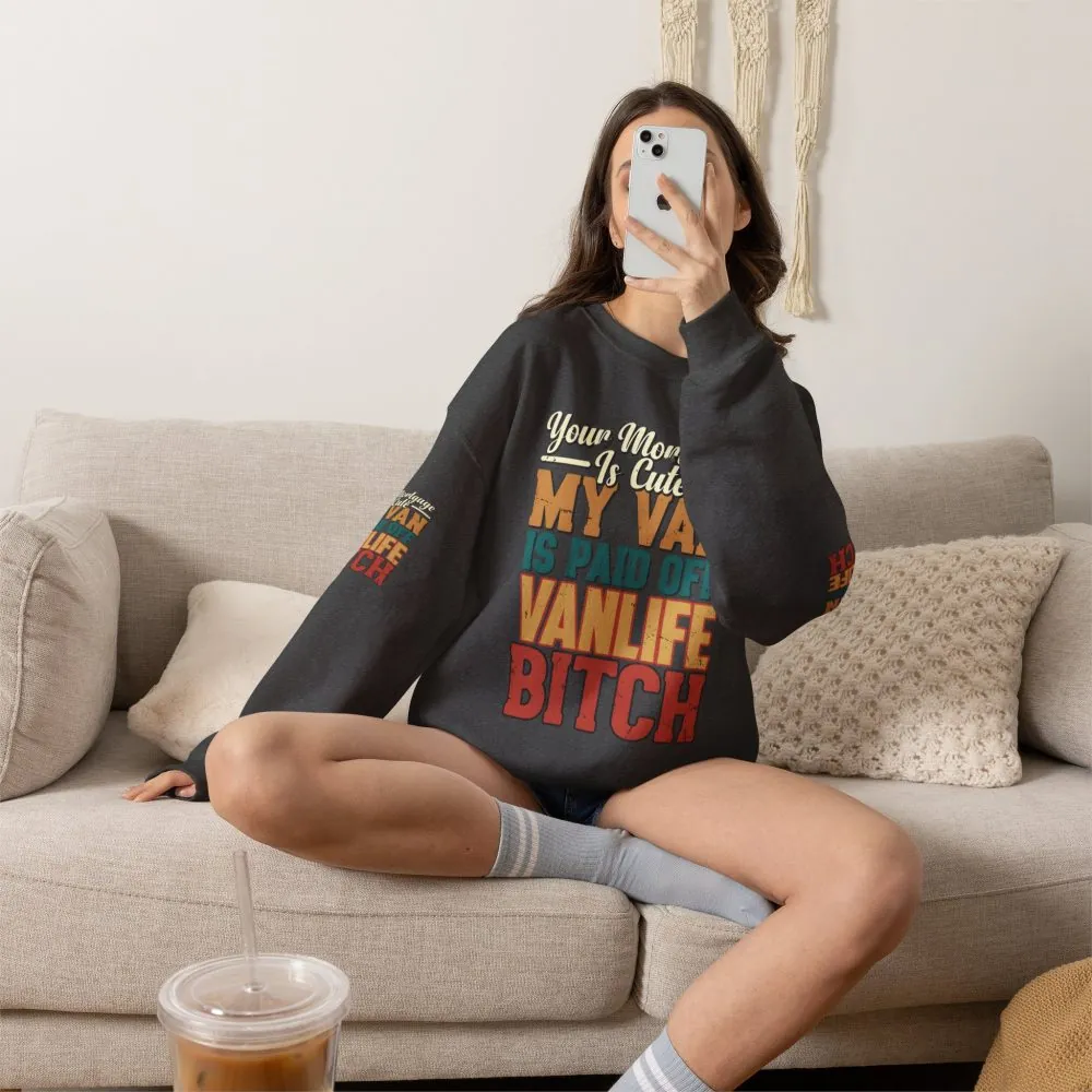 12263594660985760548_2048.jpeg Unisex Heavy Blend™ Crewneck Sweatshirt — "Your Mortgage Is Cute" Design F**K-Line