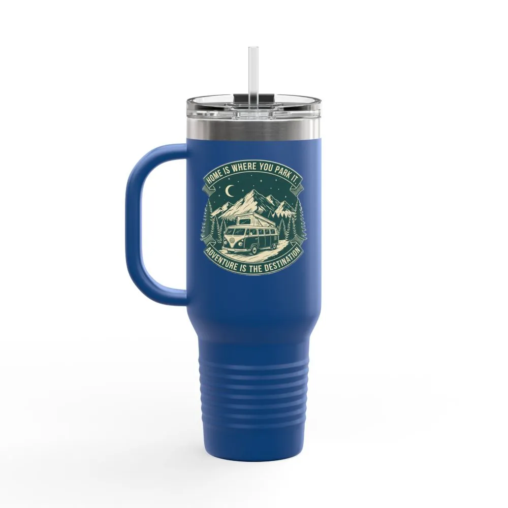 12277532348667702405_2048.jpeg Insulated Travel Mug - "Home Is Where You Park It-Adventure is the destination" (40oz) – Retro Camper Design, Keep Drinks Hot or Cold