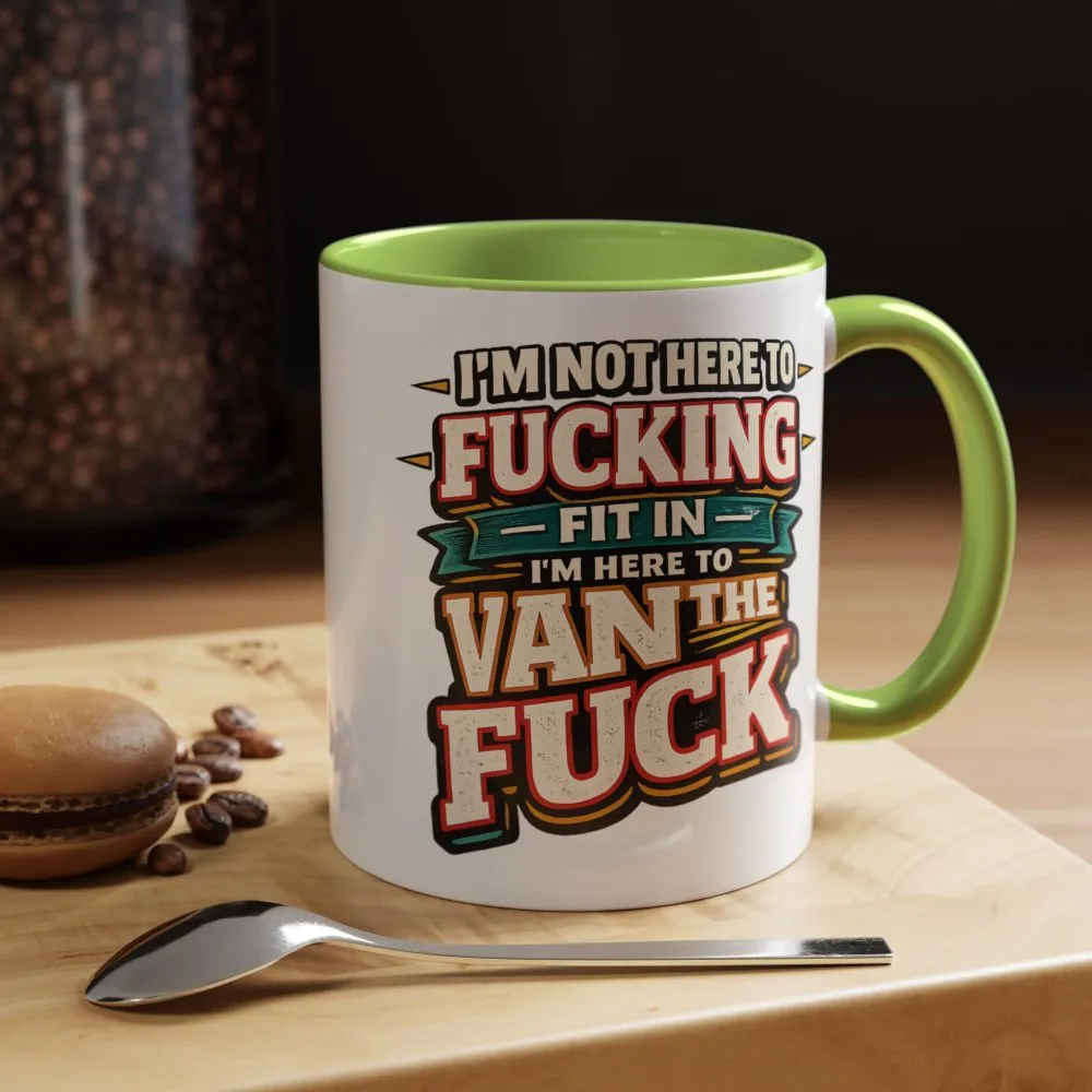 12280229688558007070_2048.jpeg Accent Coffee Mug (11, 15oz) — "I´m Not Here To Fucking Fit In" Design F**K-Line
