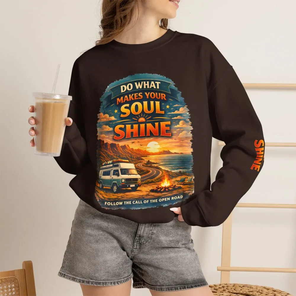 12282693212043656967_2048.jpeg Unisex Heavy Blend™ Crewneck Sweatshirt — "Do What Makes Your Soul Shine" Design Scenic-Line