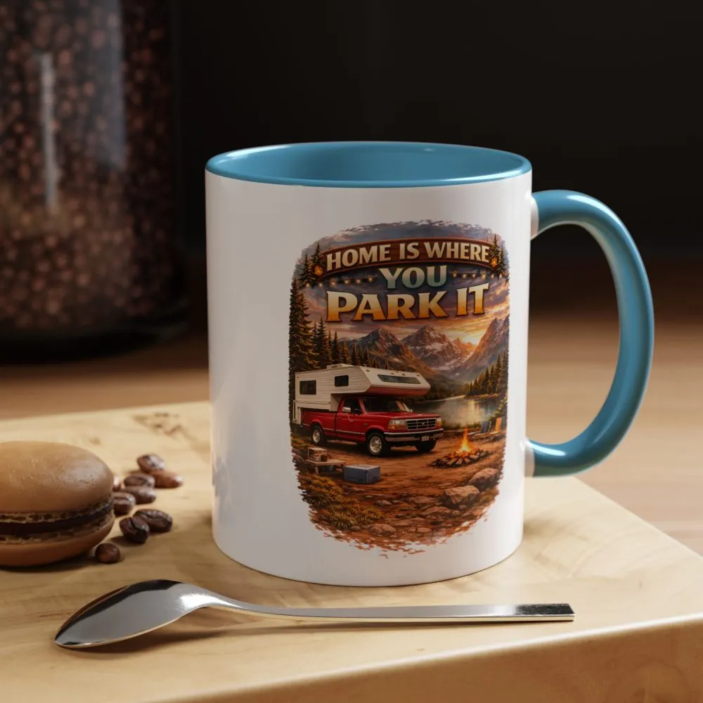 12306730972866009359_2048.jpeg Accent Coffee Mug (11, 15oz) — "Home Is Where You Park It" Design Scenic-Line
