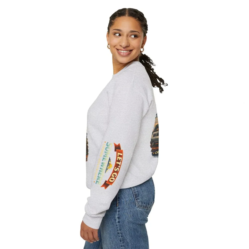 12314852458831856200_2048.jpeg Unisex Heavy Blend™ Crewneck Sweatshirt — "Lets Go Somewhere" Design Scenic-Line