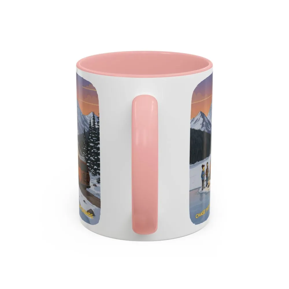 Accent Coffee Mug (11, 15oz) — "Chase The Views-Not The Crowds"" Design Sitcom-Line