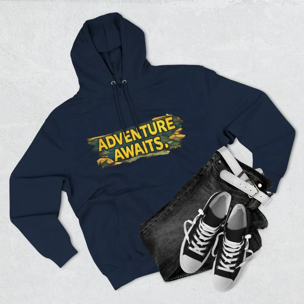 12359731626550863771_2048.jpeg Three-Panel Fleece Hoodie - "Adventure Awaits" Design Cubic-Line